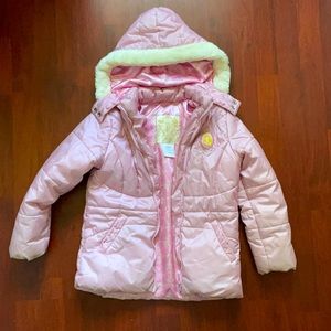 Aurora Disney store girls M 7/8 hidden fur puffer